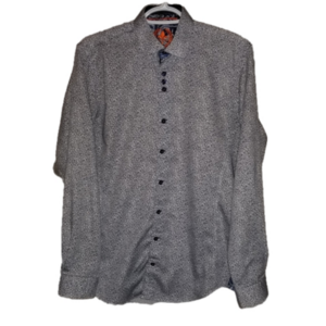 AU NOIR Mens Fashion Long Sleeve Cotton Button Down Size 2 (Small)